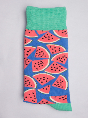 Socks with watermelon pattern