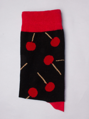 Socks with candy apple pattern