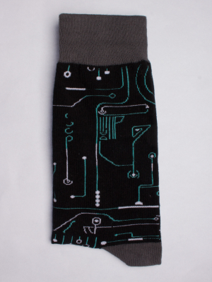 Socks with circuit pattern