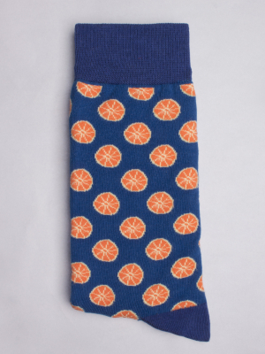 Socks with grapefruit pattern
