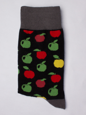 Socks with apple pattern