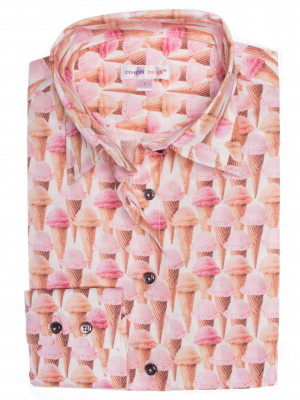 womens-fittedshirt-with-cone-print