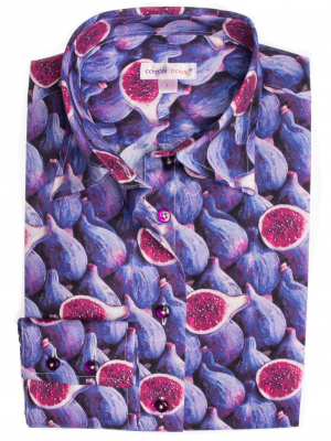 Women's fitted with fig print