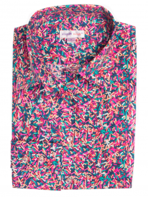 Women's fitted shirt with sprinkle print