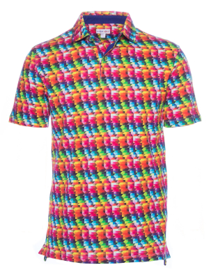 Regular fit polo with kaleidoscopic print