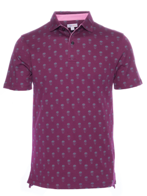 Regular fit polo with skull print
