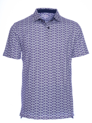Regular fit polo with bicycle print