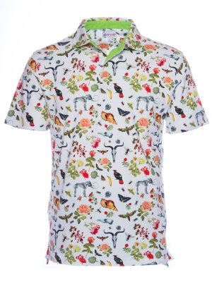 Regular fit polo with illustration print