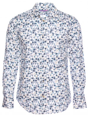 Men's regular shirt with triangle print