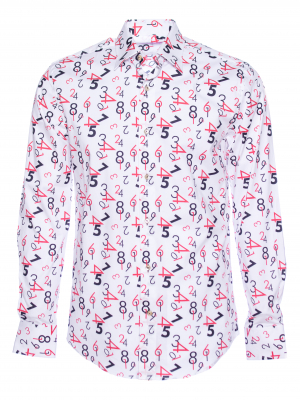 Men's regular shirt with number print