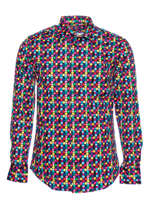 Men's regular shirt with multicolor print