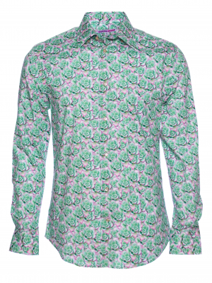 Men's regular shirt with cactus print