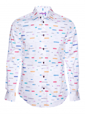 Men's regular shirt with text message print