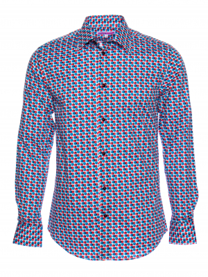 Men's regular shirt with pop art dots print