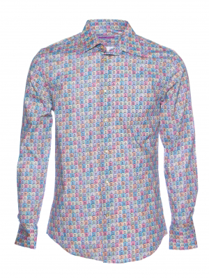 Men's regular shirt with periodic table print