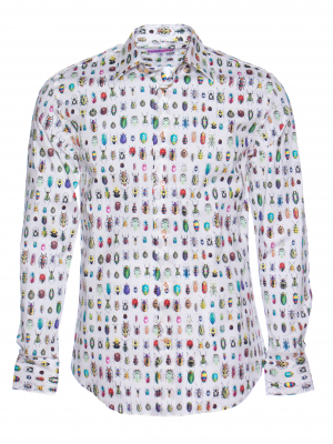 Men's regular shirt with insects print
