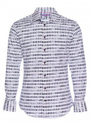 Men's slim fit shirt with battery print