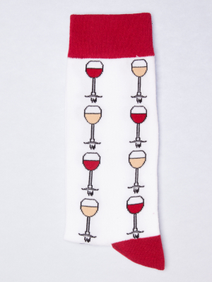Chaussettes à motifs verres de vin