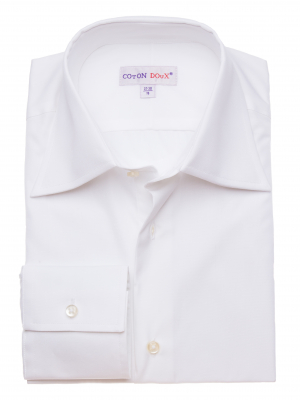 Men's white regular fit shirt
