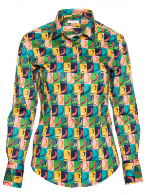Women's fitted shirt with banana print