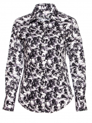 Women's fitted shirt with sheep print
