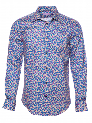 Men's regular shirt with hypnotic print