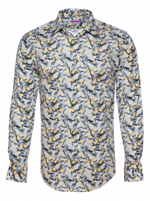 Men's regular shirt with lemon print