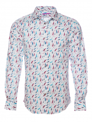 Men's regular shirt with pen print