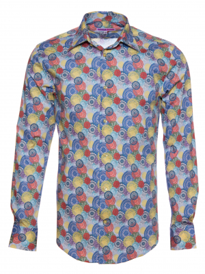 Men's regular shirt with mandala print