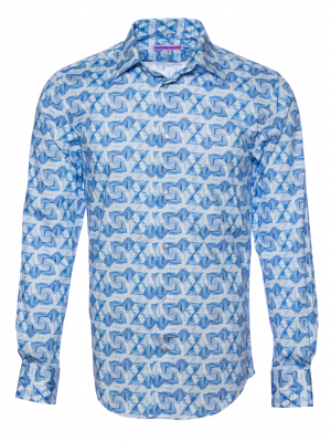 Men's regular shirt with geometric shape print