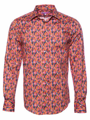 Men's regular shirt with coloured pencils print