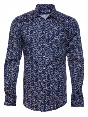 Men's slim fit shirt with stethoscope print