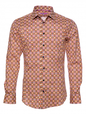Men's slim fit shirt with ceramic print