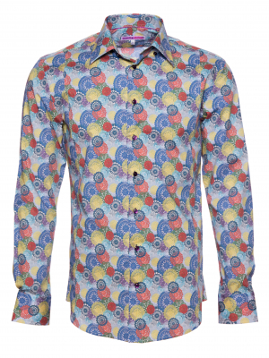 Men's slim fit shirt with mandala print