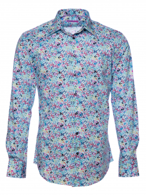 Men's slim fit shirt with letter print